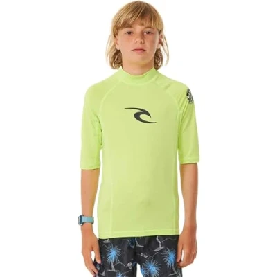 Image of RIP CURL Wave UPF Children&#039;s Short Sleeve T Shirt Brown