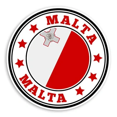 Image of 2 x 10cm Malta Flag Vinyl Stickers Maltese Europe Travel Luggage Sticker #31013 (10cm Wide)