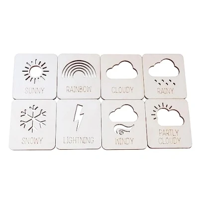 Image of Rooeling Weather Board, Board Learning Toys for Kids Portable Wooden Puzzles, Educational Puzzle Toddler Children