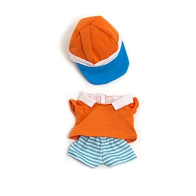 Image of MINILAND CONJUNTO CALOR 21CM Warm Weather Polo Set for 21 cm Dolls Clothes 31681, Solid, Orange