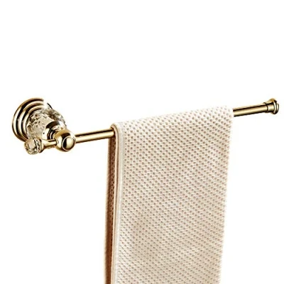 Image of WOMAO Towel Rail Gold Polished Crystal Bathroom Holder Wall Mounted for Toilet Kitchen European Style Short Bar