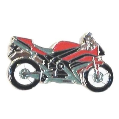 Image of Metal Enamel Pin Badge Sports Street Bike Motorcycle (RED)
