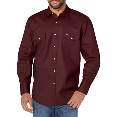 Image of Wrangler Men&#039;s Big Tall Authentic Cowboy Cut Work Western Short Sleeve Shirt,Rawhide,M