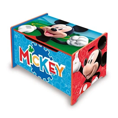 Image of Disney Mickey Mouse Deluxe Wooden Toy Box &amp; Bench by Nixy Children