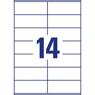Image of Avery Zweckform 3477 Multi Purpose Labels 100 Sheets 1,400 105 x 41 mm White
