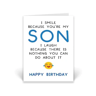 Image of Rib ticklerz Funny Son Birthday Card Cards Comedy Joke Adult Humour From Mum Dad Parents Child Comical Banter Fun CD561