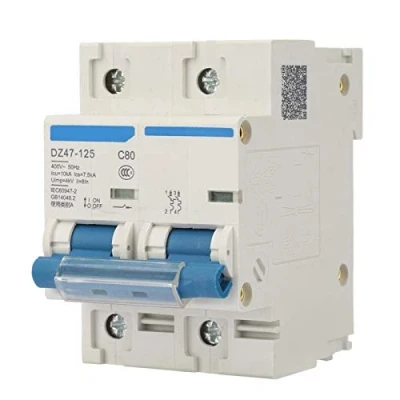 Image of Miniature Circuit Breaker, 400v 80/100/125a Current Breaker Leakage Protection Air Switch Dz47 125 2p​ Rail Mounted for Din Mount (125A)