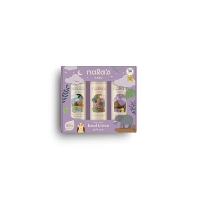 Image of Nala&#039;s Baby Bedtime Gift Set Body Wash &amp; Shampoo, Nighttime Oil, Bubble Bath Award Winning Dermatologist and Paediatrician Approved Vegan Nalas