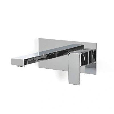 Image of Milano Arvo Modern Wall Mounted Bathroom Basin Mixer Tap Chrome