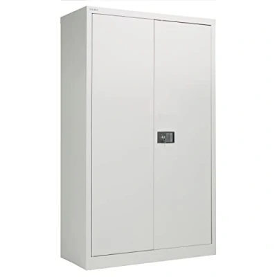 Image of Office Hippo Bisley Contract Stationery Cupboard, 180 cm high Goose Grey
