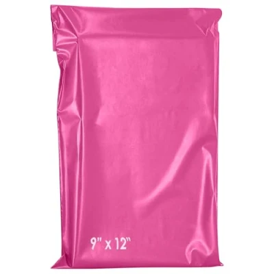 Image of 60 Mixed Mailing Postal Self Seal Closure Plastic Bags, 17x24 Inch Size Envelopes for Posting Clothes, Postal, Packaging, Shipping Bags Tempered Proof, Secure Medium Large Postage Sizes Hot Pink