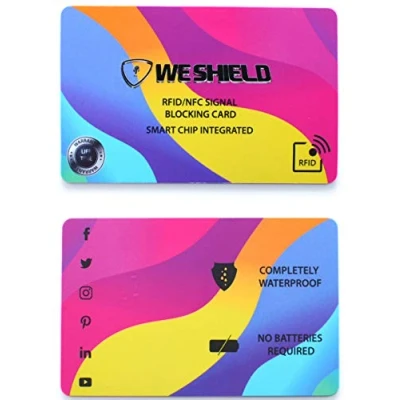 Image of WeShield® RFID/NFC Signal Blocking Card Contactless Cards Protector 1 Protects Your Entire Wallet (Bright Colours)