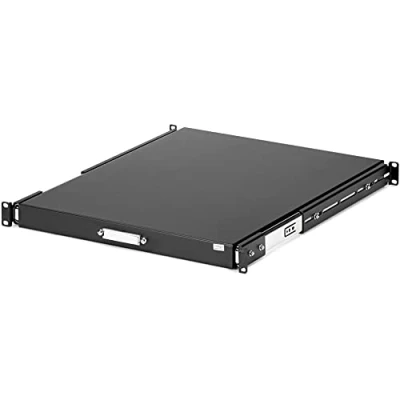 Image of StarTech.com 1U Sliding Server Rack Mount Keyboard Shelf Tray 55lbs 22&quot; Deep Steel Pull Out Drawer for 19&quot; AV, Network Equipment (SLIDESHELFD)