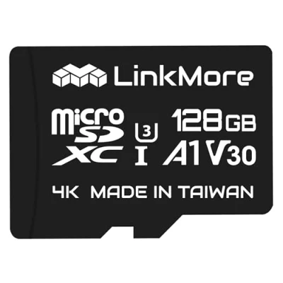 Image of LinkMore 128GB XV13 (Agon) Micro SDXC Card, A1, UHS I, U3, V30, Class 10 Compatible, Read Speed Up to 100 MB/s, Write 40 SD Adapter Included