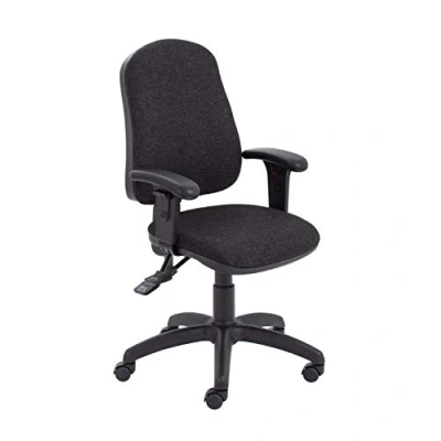 Image of Office Hippo High Back Desk Chair, Ergonomic Home &amp; Chair With Height Adjustable Seat, Backrest Arms, Lumbar Support For Extra Comfort, Computer Charcoal Grey