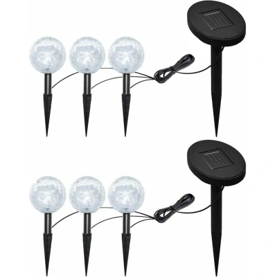 Image of vidaXL Garden Lights 6 pcs LED with Spike Anchors &amp; Solar Panels