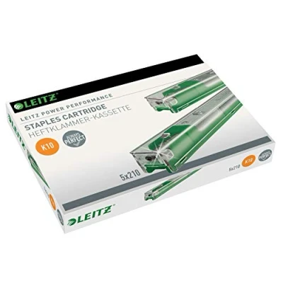 Image of Leitz 55930000 K10 Power Performance Stapler Cartridge, Strong Steel, 1050 Staples, Length 10 mm, 55 Sheet Capacity