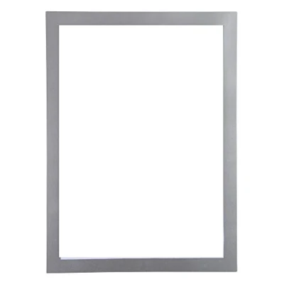 Image of Exacompta Ref 39200E Magnetic Wall Display Pocket Suitable for A4 Documents, 3 Sides &amp; 1 Open Side Insertion, Ideal Notes Posters Silver