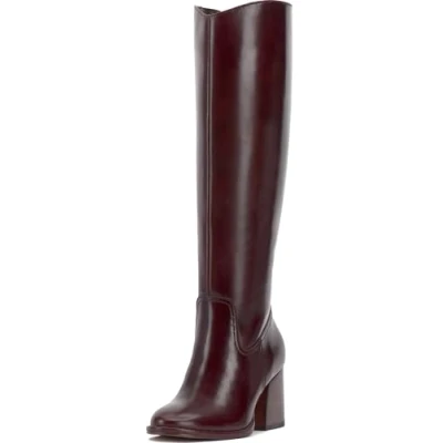 Image of Vince Camuto Women&#039;s Leila2 Knee High Boot, Rich Mahogany Wide Calf, 7 UK