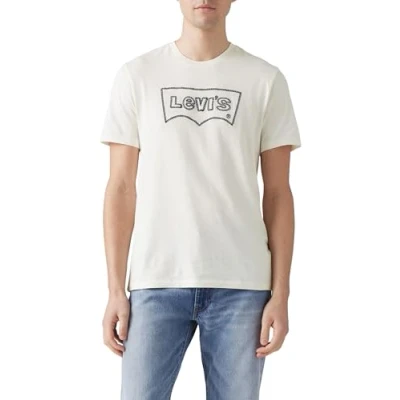 Image of Levi&#039;s Men&#039;s Graphic Crewneck Tee T Shirt, Rope Batwing Vw Egret, XL