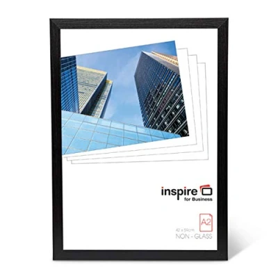 Image of Hampton Frames SORBONNE A2 (42x59cm) Black Picture Poster Photo Frame Plexi (Non Glass) SOR4259BLK