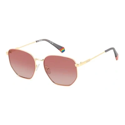 Image of POLAROID PLD 6214/S/X Sunglasses, Gold Pink, 56