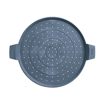 Image of Woll WSG28 Silicone Nonstick Splatter Guard and Trivet, Round, 11&quot; Diameter, Gray