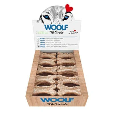 Image of WOOLF Naturals Dog Treats Gluten Free and All Natural Ingredients with Pro Biotics. Ideal for Weight Control. Suitable Dogs (Beef, Poultry, Liver &amp; Yucca, 30 Bones)