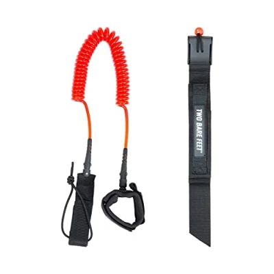 Image of Two Bare Feet SUP Coiled Leash &amp; Quick Release Waist Belt Package Options (Coiled + Pack)