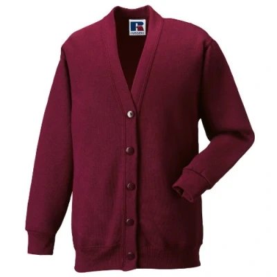 Image of Jerzees Schoolgear Childrens Fleece Cardigan (3 4) (Burgundy)