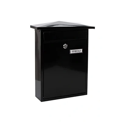 Image of Arregui Steel Exterior Letter Box Home Black e 5714