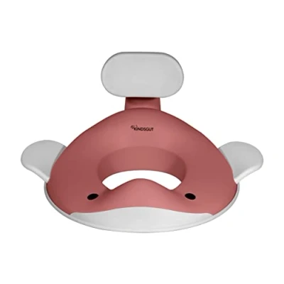 Image of Kindsgut Toilet seat Whale for Children, Child Friendly Design, in Discreet and Modern Colours, Free from Harmful substances Suitable Dusky Pink