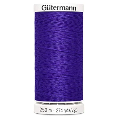Image of Gutermann Sew All Polyester Thread, 250Mtr, Indigo (0810), 5.5 x 2.7 cm