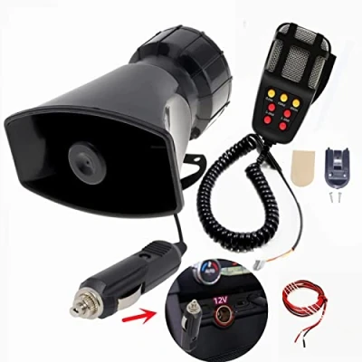 Image of YIYIDA car horn Installing a Simple Connection Cigarette Lighter 130db Alarm Emergency Sound Amplifier Siren with Mic PA Speaker System Police 7 Tone for 12V boat ect