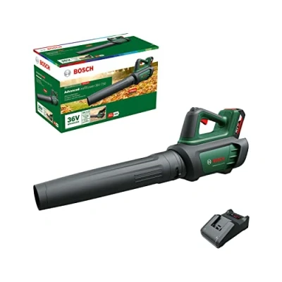 Image of Bosch Cordless Leaf Blower AdvancedLeafBlower 36V 750 (1x 2.0 Ah Battery, 36 Volt System, for Clearing Stubborn Leaves and Large Areas, Lightweight: 2.8 kg, in Carton Packaging)