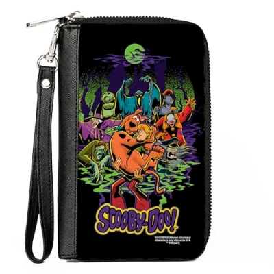 Image of Buckle down Women&#039;s Pu Zip Around Wallet Rectangle Scooby Doo, 7.5&quot;x4.5&quot;, Doo