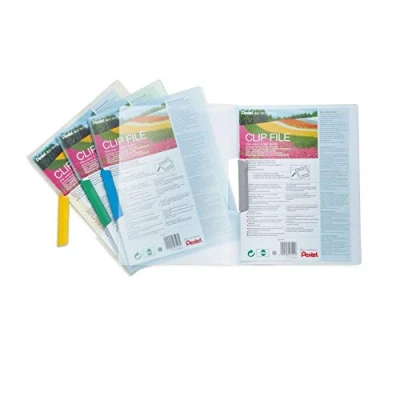 Image of Pentel Recycology Clip File Assorted, Pack of 10