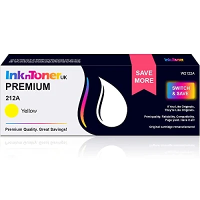 Image of Premium Compatible 212a Yellow Toner Cartridge (w2122a)