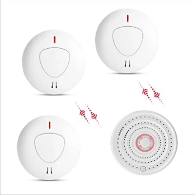 Image of fxo Interlinked Optical Smoke Alarm &amp; Heat Bundle x1 Wireless x3 Detector Fire Alarms Multipack with 10 Year Tamper Proof Battery Quick Alerts