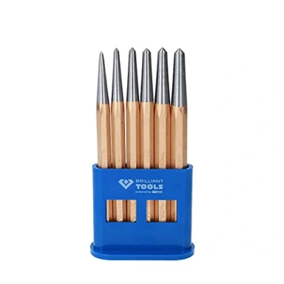 Image of BRILLIANT TOOLS BT085080 Centre Punch Set 6 Pieces [Powered by KS Tools]