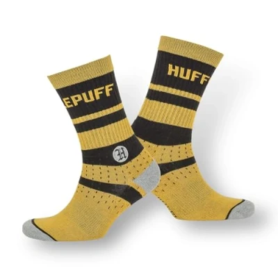 Image of Harry Potter Men&#039;s Embroidered Mesh Hufflepuff Socks, Green, One Size