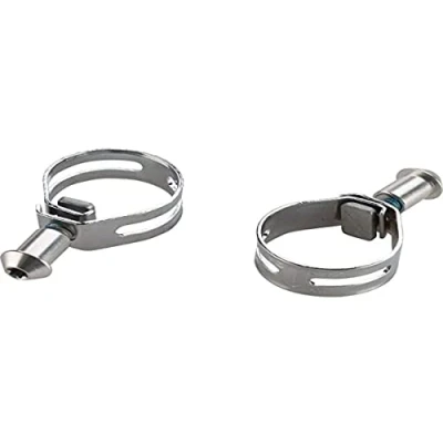 Image of Campagnolo EC SR103 Ergo Power Handlebar Fixing Clamps, Silver, Pair
