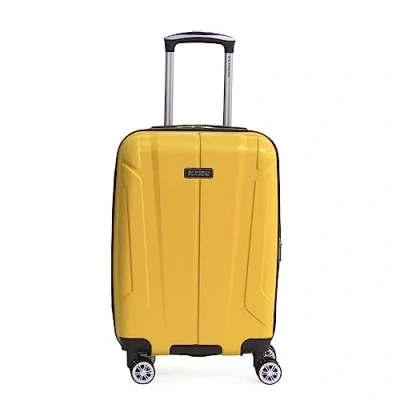 Image of Ben Sherman Spinner Travel Upright Luggage Hereford, Mustard, 24 Inch Checked, Hereford