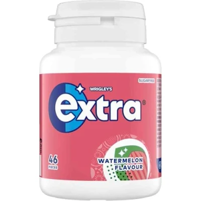 Image of Extra Watermelon Flavour Sugarfree Chewing Gum Bottle, 60 Pieces