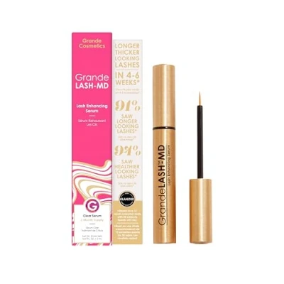 Image of Grande Cosmetics GrandeLASH MD Lash Enhancing Serum, Promotes Appearance of Longer, Thicker Eyelashes, Cruelty Free