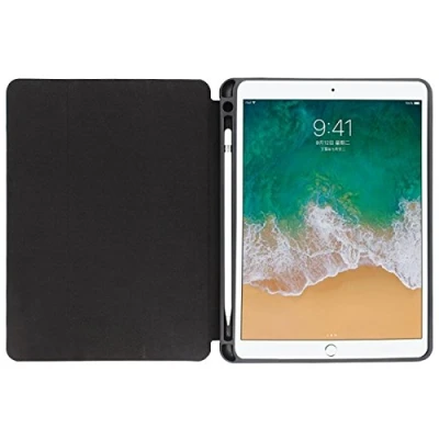 Image of iPad Pro 12.9&quot; Folio Cover Magnetic Closure Auto Sleep Wake with Apple Pencil Slot Holder and Stand for 12.9 inches 2nd generation in Black
