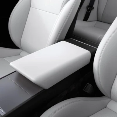 Image of Spigen Tesla Model 3 2024 Current Highland Armrest Cushion Cover Designed for Accessories White