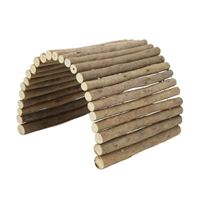 Image of hamster bridge made of wood, naturally flexible for versatile use guinea pigs 15 * 60CM