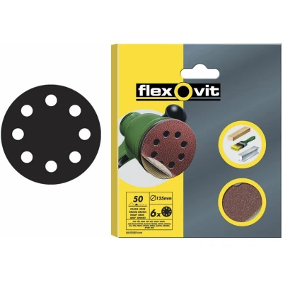 Image of Hook &amp; Loop Sanding Discs 125mm Fine 120G (Pack 15) FLV26709
