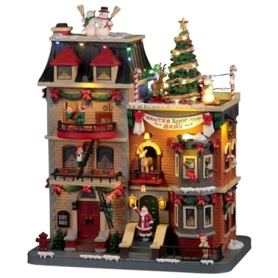 Image of Lemax 25861 UK Santa&#039;s Wonderland Sights &amp; Sounds: Rooftop Bash